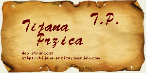Tijana Pržica vizit kartica